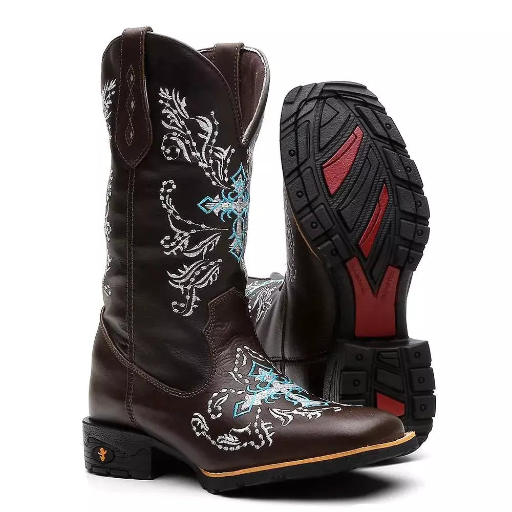 Bota Texana Feminina "Cruz Azul" - Esporatto