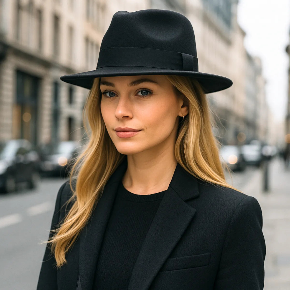 Chapéu Fedora Camurça Feltro Veludo Aba Reta Media Unissex